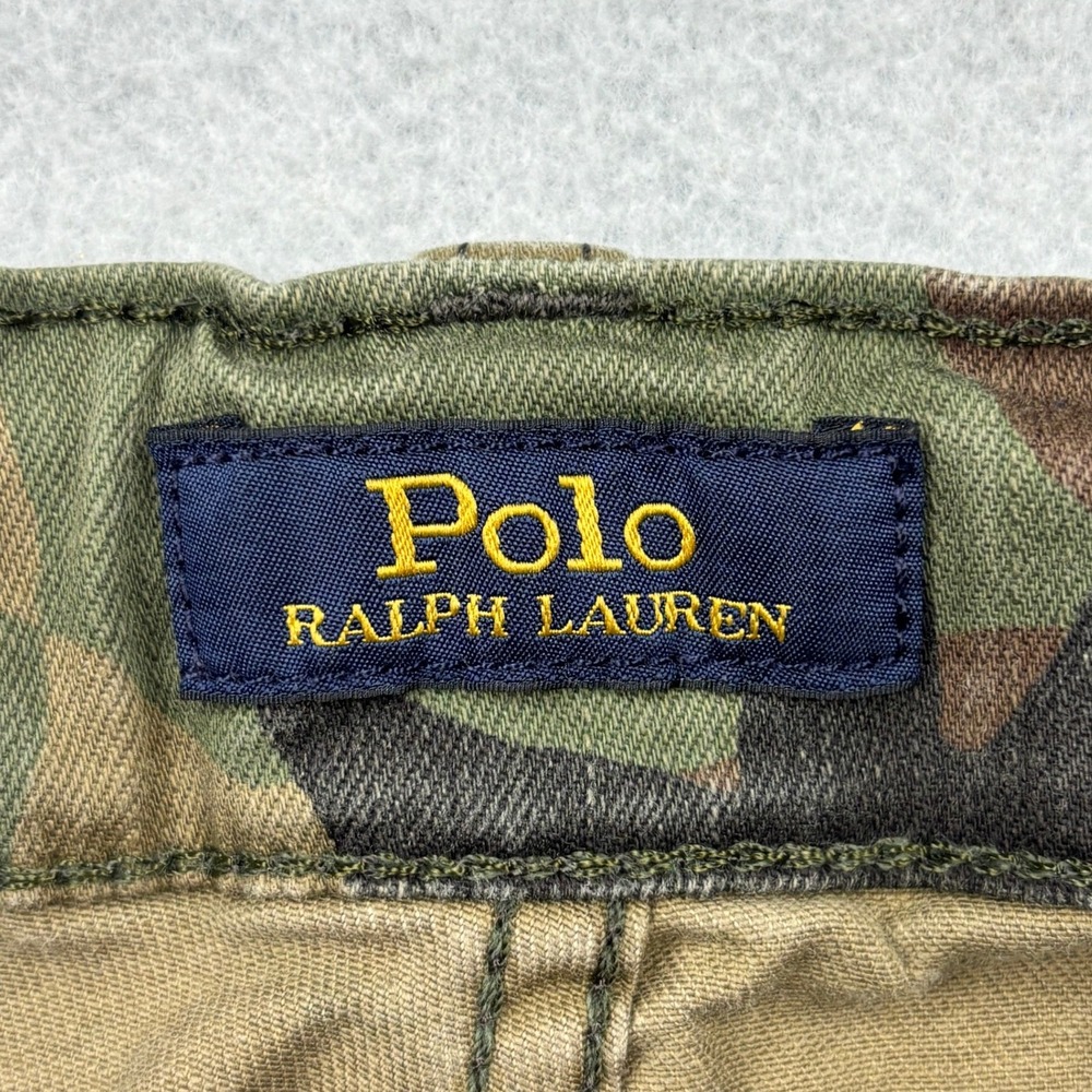 Polo Ralph Lauren Sullivan Slim Pants Boys 12 Green Camo Stretch Twill Chinos - Picture 11 of 15